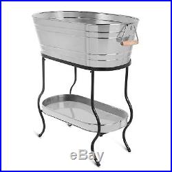 Metal Ice Chest Metal Beverage Tub Party Ice Bucket Cooler