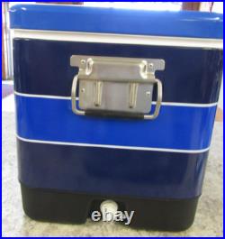 100 Years of NFL / Bud Light Blue Metal Cooler Ice Chest Insulated Large RARE