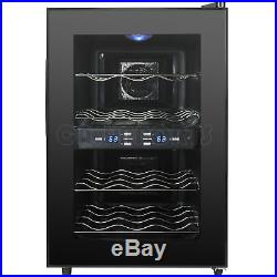 12 Bottle Wine Cooler Chiller Refrigerator Fridge Thermoelectric Metal Shelf