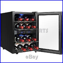 12 Bottle Wine Cooler Chiller Refrigerator Fridge Thermoelectric Metal Shelf