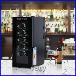 12 Bottle Wine Cooler Fridge Refrigerator Mini Bar Touch Control 11-18°C