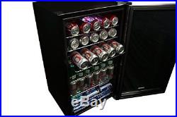 126 Can Cooler Bottle Storage Chiller Metal Racks Led Light Mini Fridge Cellar