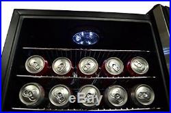 126 Can Cooler Bottle Storage Chiller Metal Racks Led Light Mini Fridge Cellar