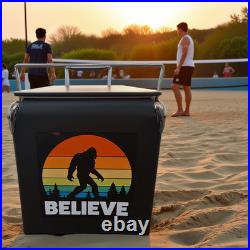 14Qt Retro Metal Ice Chest Cooler, Beer&Beverage Insulated Ice Bucket for Outdoor