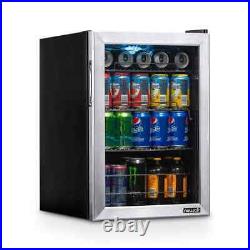 15 in. Single Zone Beverage Cooler, 127 Cans, Stainless Steel