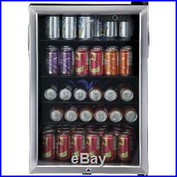 150 Can Locking Beverage Center Cooler Mini Fridge Refrigerator Glass Door