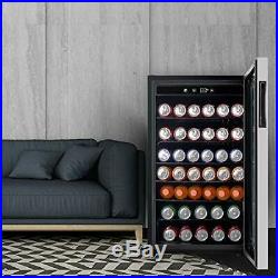 150 Cans Mini Fridge Beverage Cooler Soda Beer Bar 4.5 Cu. Ft. Stainless Steel