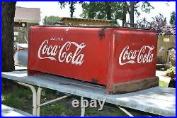 1940 Coca Cola Master Size Ice Chest Cooler 42 HUGE Vintage Metal Coke Cavalier