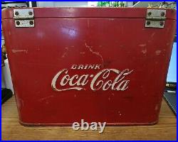 1940's Coca-cola Airline/ Suitcase Metal Cooler