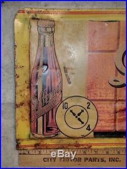 1940s Dr. Pepper Good For Life Metal Cooler Sign with Bottle & 10-2-4