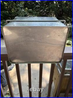 1950's Action Mfg Co Inc Stainless Steel Picnic Cooler
