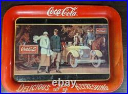 1950's DRINK COCA-COLA COKE RED METAL COOLER 3 VINTAGE COKE TRAYS BUNDLE