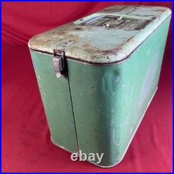 1950's Pal Pleasure Chest Metal Picnic Cooler Rare Green Color