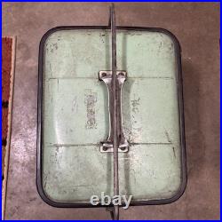 1950's Pleasure Chest Metal Picnic Cooler Rare Green Color 1950's Pleasure Chest Metal Picnic Cooler Rare Green Color