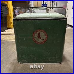 1950's Pleasure Chest Metal Picnic Cooler Rare Green Color 1950's Pleasure Chest Metal Picnic Cooler Rare Green Color