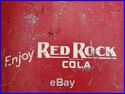 1950's RED ROCK COLA Drink Metal Picnic Cooler Progress Ref. Co Louisville KY