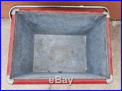 1950's RED ROCK COLA Drink Metal Picnic Cooler Progress Ref. Co Louisville KY