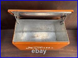 1950's Vintage NESBITT'S Ice Chest Metal Cooler Orange Soda Pop California