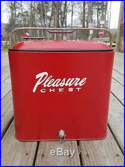1950's Vintage Pleasure Chest Metal Cooler