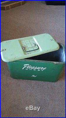1950's Vintage Pleasure Chest Pal Metal Cooler