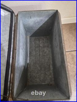 1950's Vintage Therm-a-chest Metal Ice Box Cooler Silver with Insert Tray