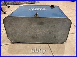 1950S Drink Pepsi Cola AIRLINE Blue Metal Portable Picnic Cooler Ice Box