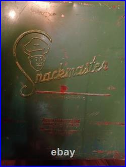 1950s/40s Acton Snackmaster GREEN METAL Cooler WithBottle Opener USA MADE ANTIQUE