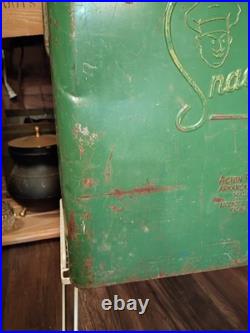 1950s/40s Acton Snackmaster GREEN METAL Cooler WithBottle Opener USA MADE ANTIQUE