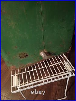 1950s/40s Acton Snackmaster GREEN METAL Cooler WithBottle Opener USA MADE ANTIQUE