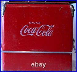 1950s Acton Coca-Cola Metal Cooler Drink Coke in Bottles, with Opener & Drain