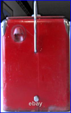 1950s Acton Coca-Cola Metal Cooler Drink Coke in Bottles, with Opener & Drain