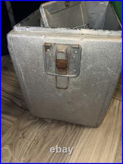 1950s Coca-Cola Metal Cooler Silver Red Vintage Soda