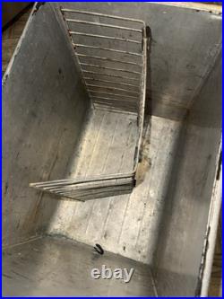 1950s Coca-Cola Metal Cooler Silver Red Vintage Soda