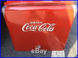 1950s Vintage Coca Cola Coke Red Metal Cooler Raised Letters Progress KY Nice