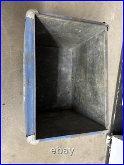 1950s Vintage Pepsi Cola Blue Metal Ice Cooler Chest