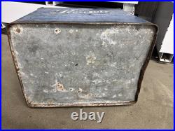 1950s Vintage Pepsi Cola Blue Metal Ice Cooler Chest