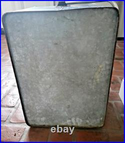 1950s Vintage Pepsi Cola Blue Metal Ice Cooler Refrigerator Chest