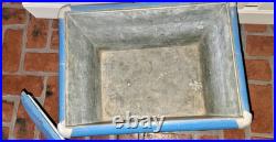 1950s Vintage Pepsi Cola Blue Metal Ice Cooler Refrigerator Chest