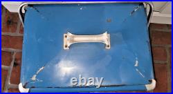 1950s Vintage Pepsi Cola Blue Metal Ice Cooler Refrigerator Chest