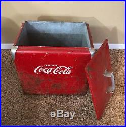 1950s Vintage Retro Coca Cola Metal Cooler