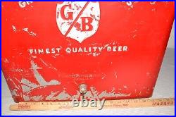 1950s Vtg. Griesedieck Bros. Metal Beer Chest Picnic Cooler withTray Progress KY