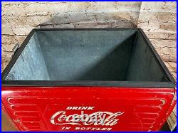 1954 Acton 201 Deluxe Metal Coca-Cola Bottle Cooler Ice Chest Sandwich Tray RARE