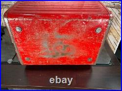 1954 Acton 201 Deluxe Metal Coca-Cola Bottle Cooler Ice Chest Sandwich Tray RARE