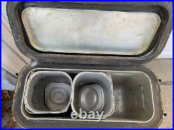 1959 US Military Army Landers Fray & Clark Metal Insulated Food Cooler Storage