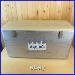 1960's Hamm's Beer Large Vintage Metal Gray 31 Cooler