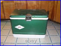1960s Vintage Coleman Green Diamond ice chest cooler, metal