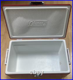 1970's Coleman Large Metal Red Cooler. Great for the outdoors