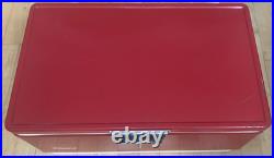 1970's Coleman Large Metal Red Cooler. Great for the outdoors