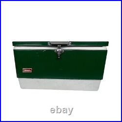 1970's Coleman Vintage Green Metal Cooler Handles 22 1/2 x 14x 12 1/2