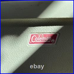 1970's Vintage Coleman Cooler Ice Box Chest Metal Handles Green
